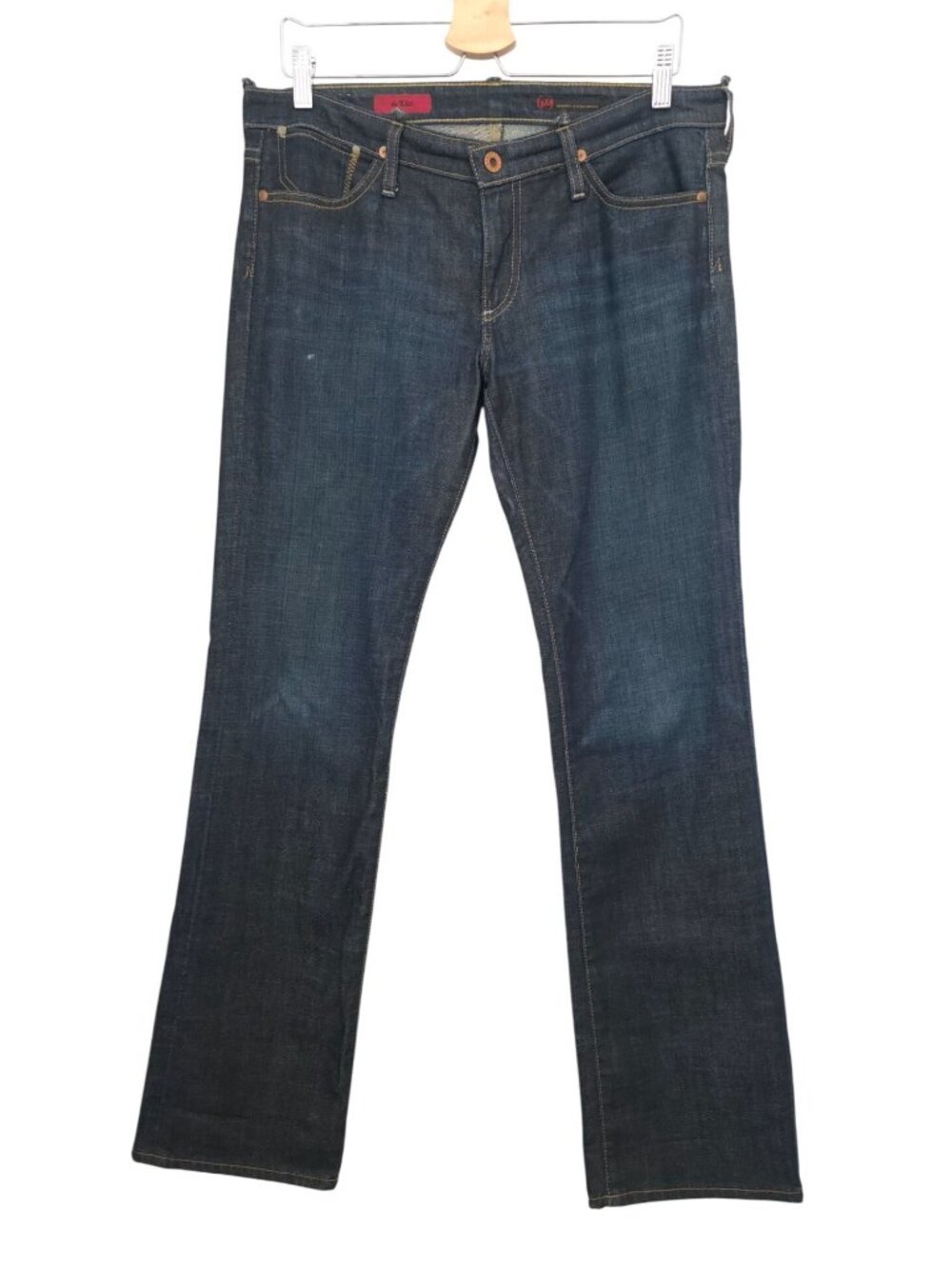 AG Adriano Goldschmied THE KISS Dark Wash Bootcut Jeans Women's 30R Made In USA - Picture 1 of 12